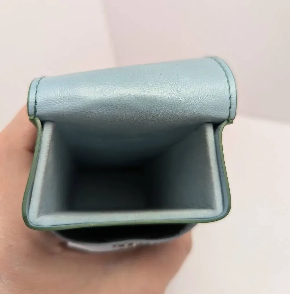 Pair Green & Blue eyeglasses & toppers holder glasses frame case